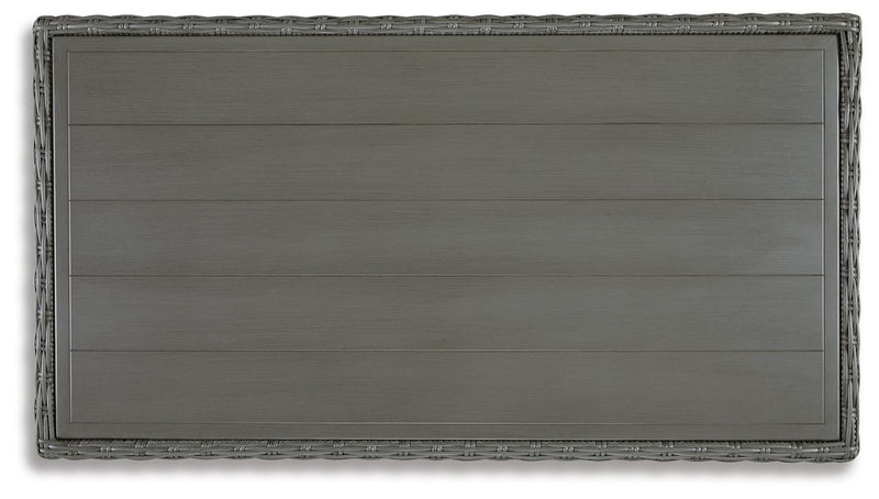 Elite Park Outdoor Loveseat with Coffee Table in Gray - PKG013866