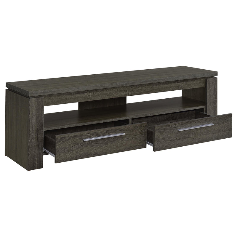 Elkton 2-drawer Engineered Wood 59-inch TV Stand Weathered Grey - 701979