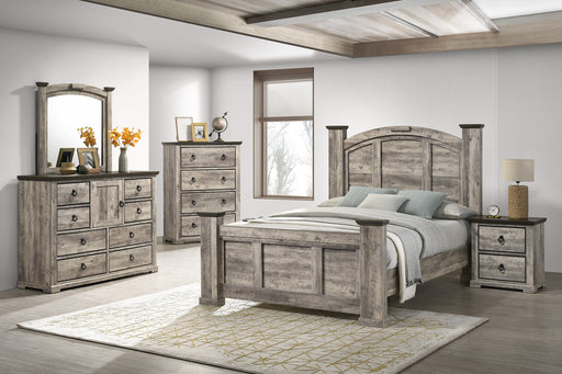 Ella - Mae Beige/Brown Poster Bedroom Set - Lara FurnitureBedroom Set