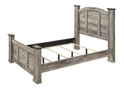 Ella - Mae Beige/Brown Queen Poster Bed - Lara FurnitureQueen Bed
