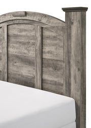 Ella - Mae Rustic Brown Queen Poster Bed - Lara FurnitureQueen Bed