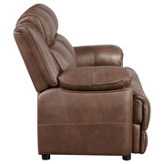 Ellington 2-piece Upholstered Padded Arm Sofa Set Dark Brown - 508281-S2