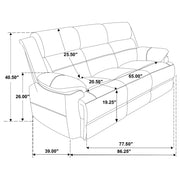 Ellington 2-piece Upholstered Padded Arm Sofa Set Dark Brown - 508281-S2