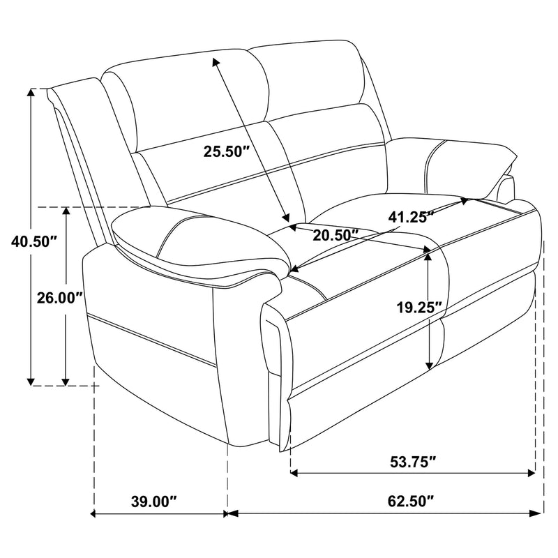 Ellington 2-piece Upholstered Padded Arm Sofa Set Dark Brown - 508281-S2