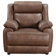 Ellington 3-piece Upholstered Padded Arm Sofa Set Dark Brown - 508281-S3