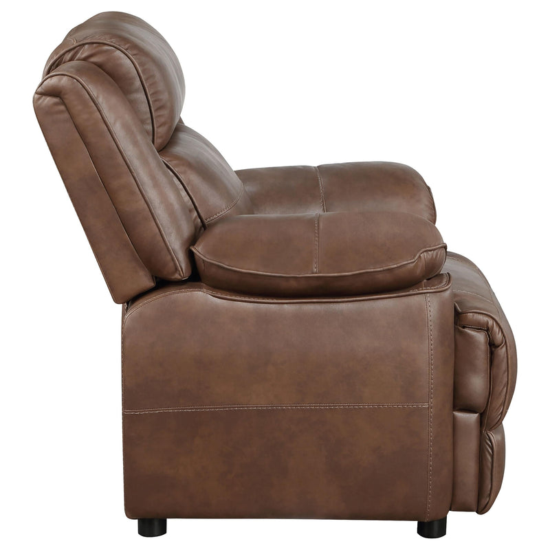 Ellington 3-piece Upholstered Padded Arm Sofa Set Dark Brown - 508281-S3