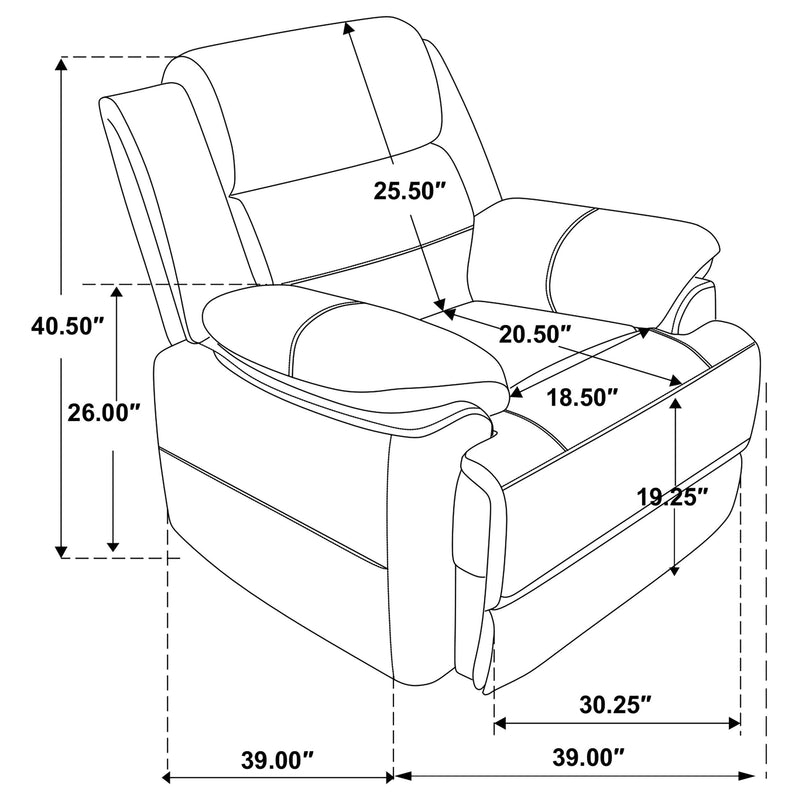 Ellington 3-piece Upholstered Padded Arm Sofa Set Dark Brown - 508281-S3