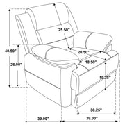 Ellington 3-piece Upholstered Padded Arm Sofa Set Dark Brown - 508281-S3