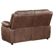 Ellington 3-piece Upholstered Padded Arm Sofa Set Dark Brown - 508281-S3
