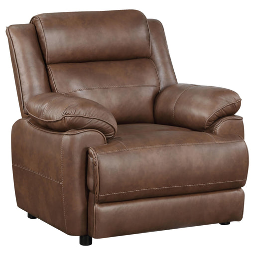 Ellington Upholstered Padded Arm Accent Chair Dark Brown - 508283