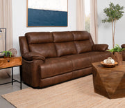 Ellington Upholstered Padded Arm Sofa Dark Brown - 508281