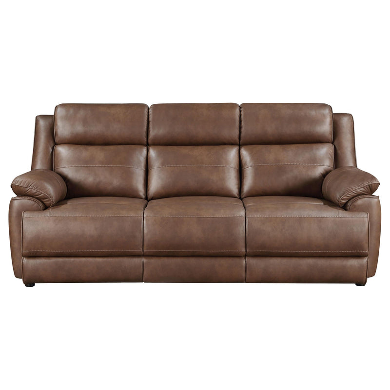 Ellington Upholstered Padded Arm Sofa Dark Brown - 508281