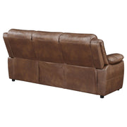 Ellington Upholstered Padded Arm Sofa Dark Brown - 508281