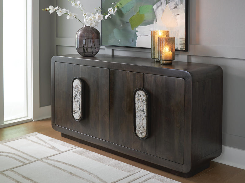 Elliston Espresso Brown Accent Cabinet - A4000683