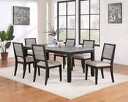 Elodie 7-piece Rectangular Extension Leaf Dining Set Black - 121221-S7