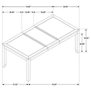 Elodie 7-piece Rectangular Extension Leaf Dining Set Black - 121221-S7