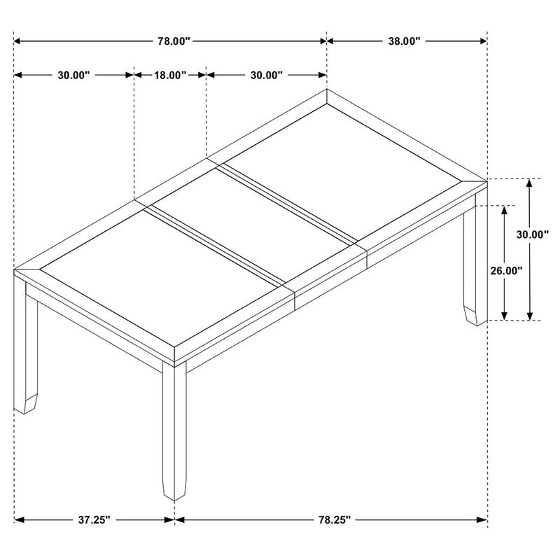 Elodie 7-piece Rectangular Extension Leaf Dining Set Black - 121221-S7