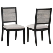 Elodie Wood Dining Side Chair Grey and Black (Set of 2) - 121222