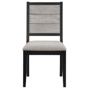 Elodie Wood Dining Side Chair Grey and Black (Set of 2) - 121222