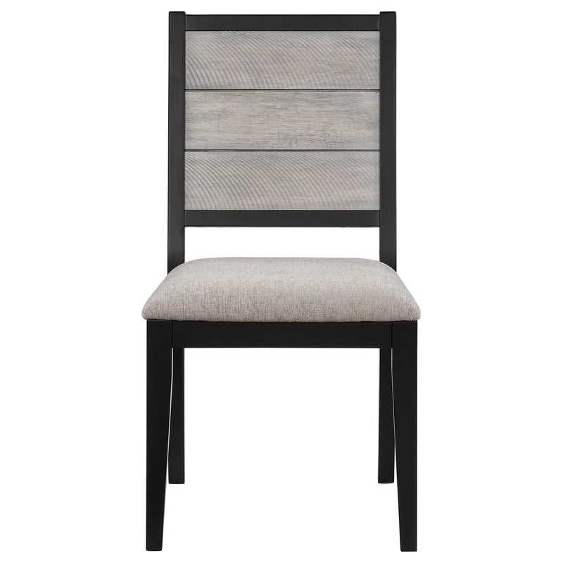 Elodie Wood Dining Side Chair Grey and Black (Set of 2) - 121222