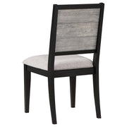 Elodie Wood Dining Side Chair Grey and Black (Set of 2) - 121222