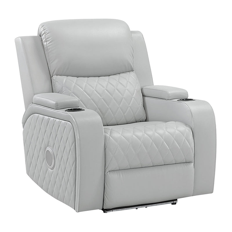 Elonzo Power Motion Recliner w w/LED, Power Headrest & Speaker - LV05902