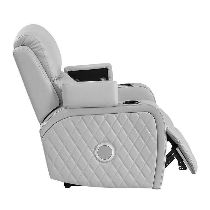 Elonzo Power Motion Recliner w w/LED, Power Headrest & Speaker - LV05902