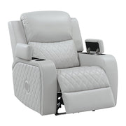 Elonzo Power Motion Recliner w w/LED, Power Headrest & Speaker - LV05902