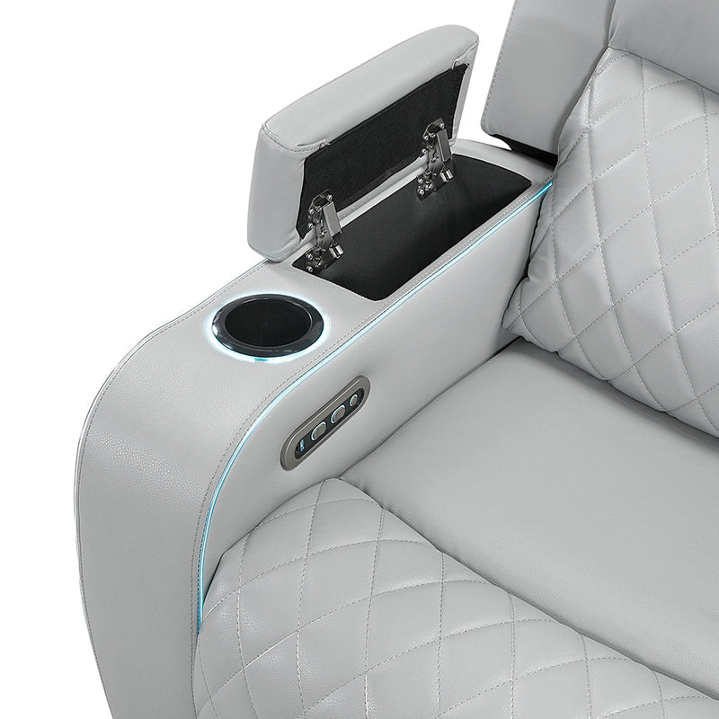 Elonzo Power Motion Recliner w w/LED, Power Headrest & Speaker - LV05902