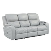 Elonzo Power Motion Sofa w/LED, Power Headrest & Speaker - LV05900