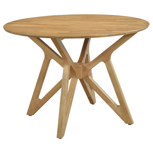 Elowen Round 42-inch Solid Wood Dining Table Light Walnut - 108440