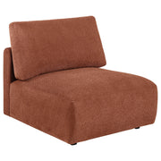 Elysia 5-piece Fabric Upholstered Modular Sectional Sofa Coral - 551891-SETA