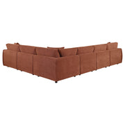 Elysia 6-piece Fabric Upholstered Modular Sectional Sofa Coral - 551891-SET