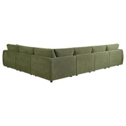 Elysia 6-piece Fabric Upholstered Modular Sectional Sofa Green - 551895-SET