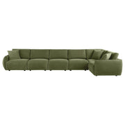 Elysia 6-piece Fabric Upholstered Modular Sectional Sofa Green - 551895-SET