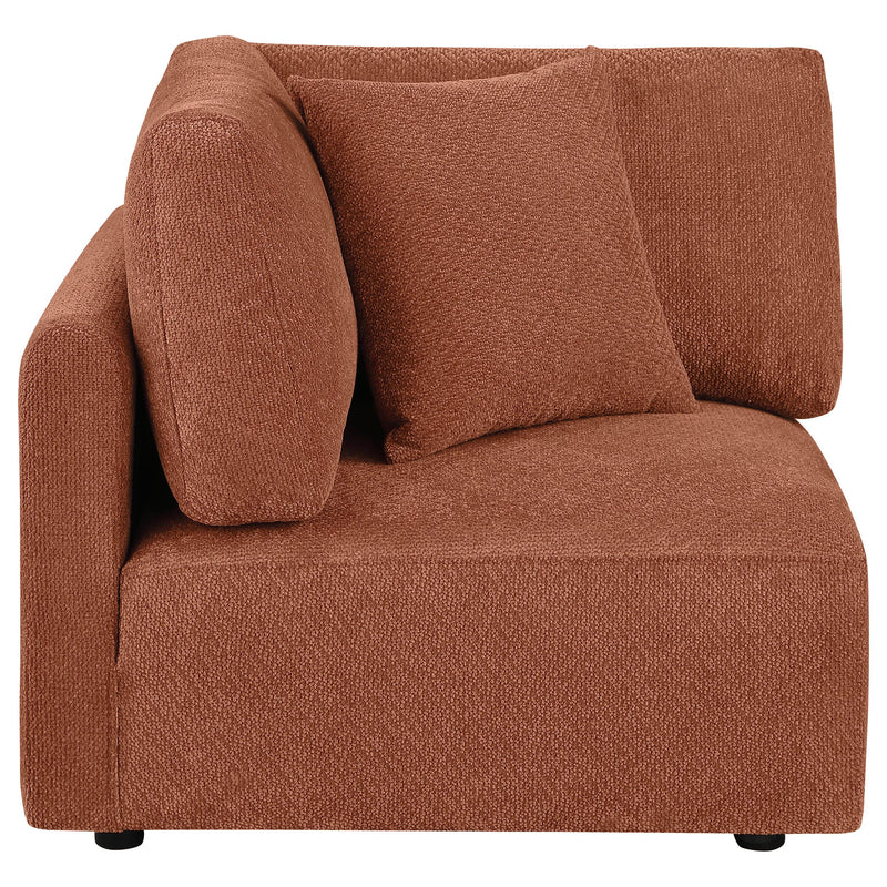 Elysia Fabric Upholstered Modular Corner Chair Coral - 551892