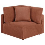 Elysia Fabric Upholstered Modular Corner Chair Coral - 551892
