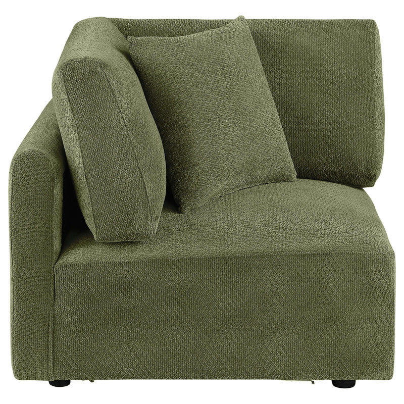Elysia Fabric Upholstered Modular Corner Chair Green - 551896