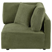 Elysia Fabric Upholstered Modular Corner Chair Green - 551896