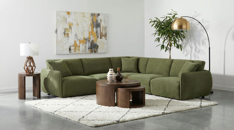 Elysia Fabric Upholstered Modular LAF Chair Green - 551898LAF