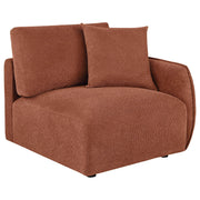 Elysia Fabric Upholstered Modular RAF Chair Coral - 551894RAF