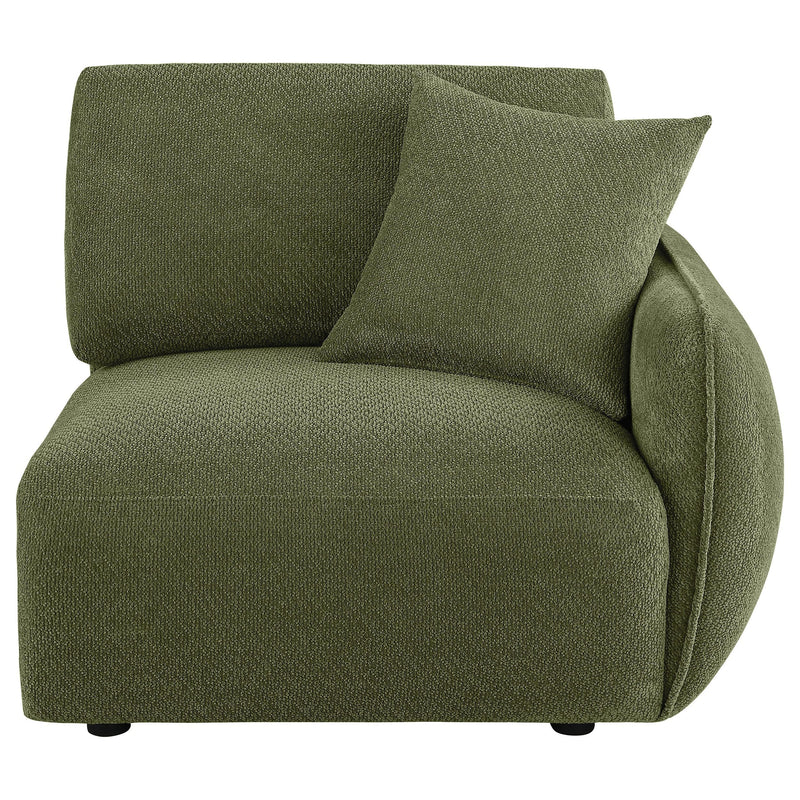 Elysia Fabric Upholstered Modular RAF Chair Green - 551898RAF