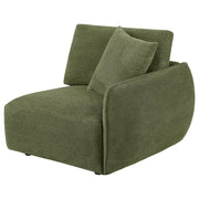 Elysia Fabric Upholstered Modular RAF Chair Green - 551898RAF