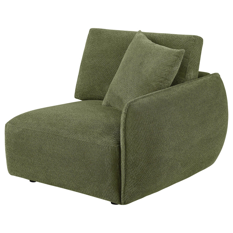 Elysia Fabric Upholstered Modular RAF Chair Green - 551898RAF