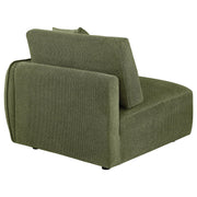 Elysia Fabric Upholstered Modular RAF Chair Green - 551898RAF