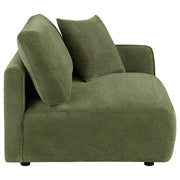 Elysia Fabric Upholstered Modular RAF Chair Green - 551898RAF