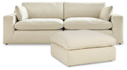 Elyza Linen 2-Piece Sectional with Ottoman from Ashley - Lara Furniture