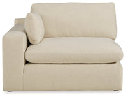 Elyza Linen 3-Piece Sectional with Ottoman from Ashley - Lara Furniture