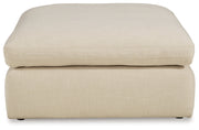 Elyza Linen 3-Piece Sectional with Ottoman from Ashley - Lara Furniture