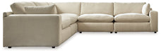 Elyza 5 - Piece Sectional with Ottoman in Linen - Gate Furniture_Preset